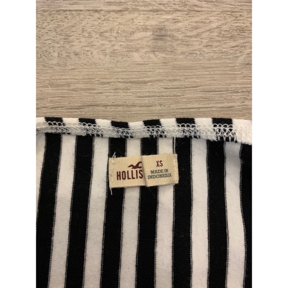 Hollister XS Black & White Striped Skater Dress - Picture 4 of 4